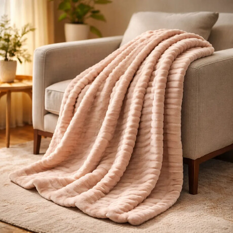 Manta Polar Velvet Fleece Frazada Pana Terciopelo 127x152cm Rosa