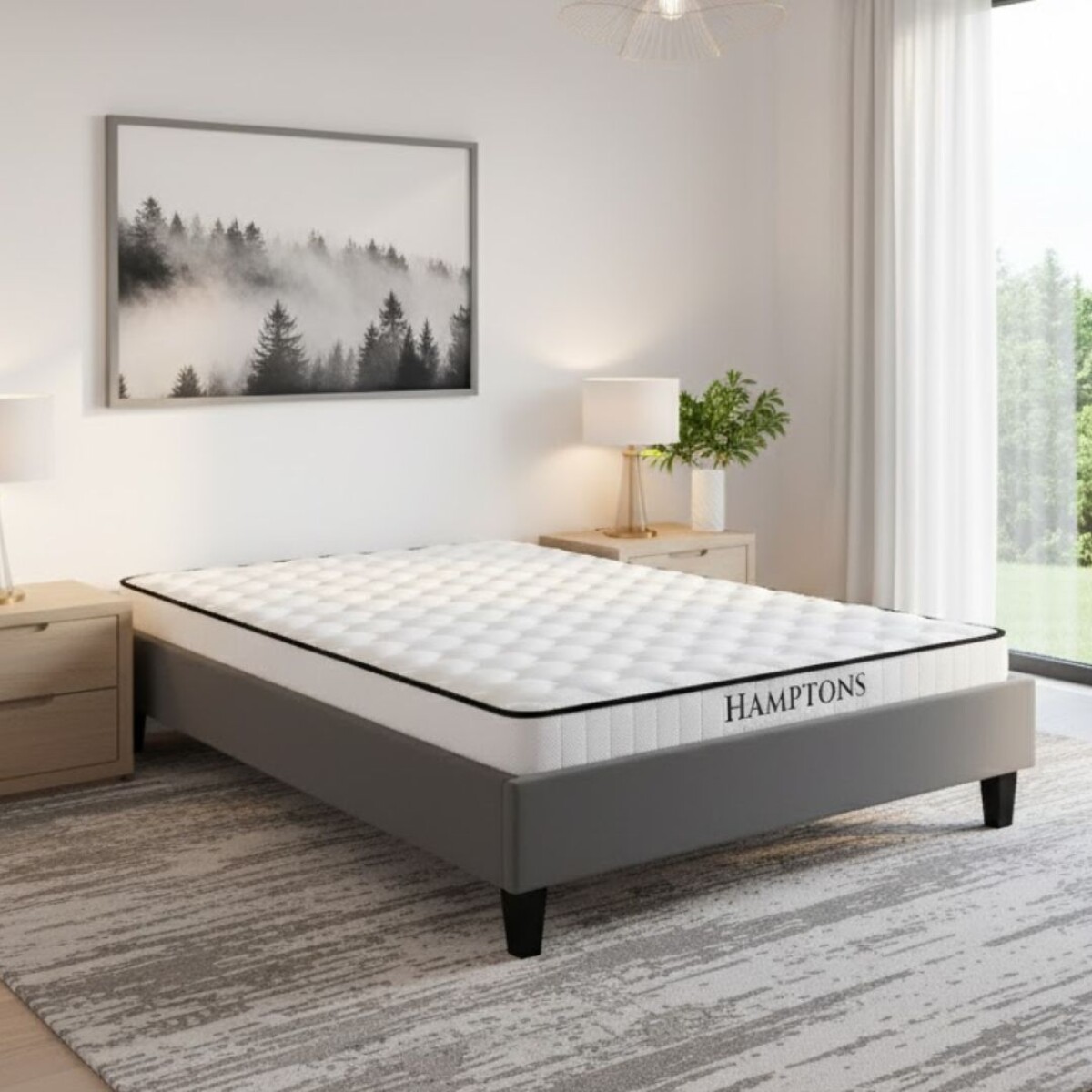 Sommier Plaza y Media Hamptons Memory Foam 