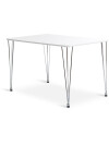 Mesa de comedor BANNERUP 76x120 blanco/cromo Mesa de comedor BANNERUP 76x120 blanco/cromo