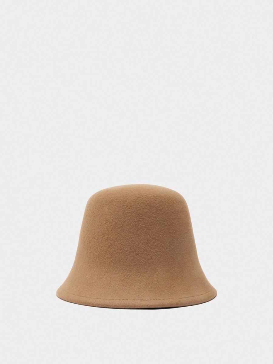 Sombrero Bucket 100% Lana canela