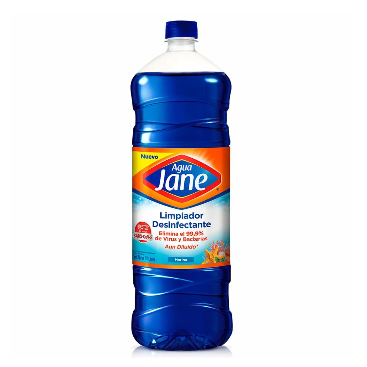 Limpiador Líquido Desinfectante Agua Jane Marina - 900 ML 