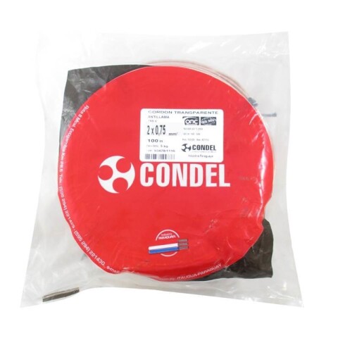 CABLE CORDON 2X0,75MM2 TRANSP. CONDEL CABLE CORDON 2X0,75MM2 TRANSP. CONDEL