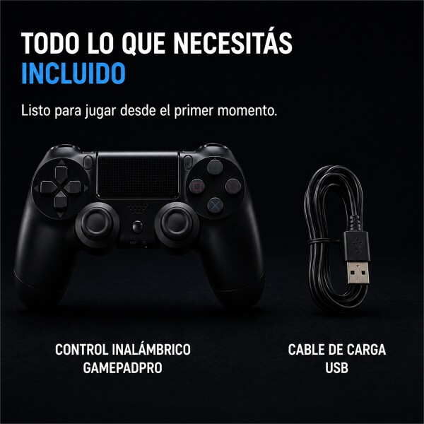 Joystick Inalámbrico para PS4 con Bluetooth y Batería Recargable Negro 1