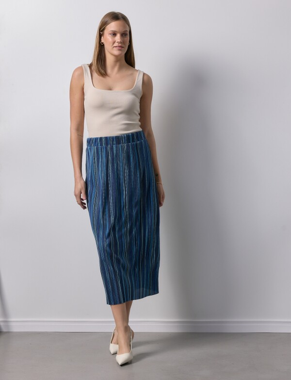 Falda Plisada AZUL/MULTI