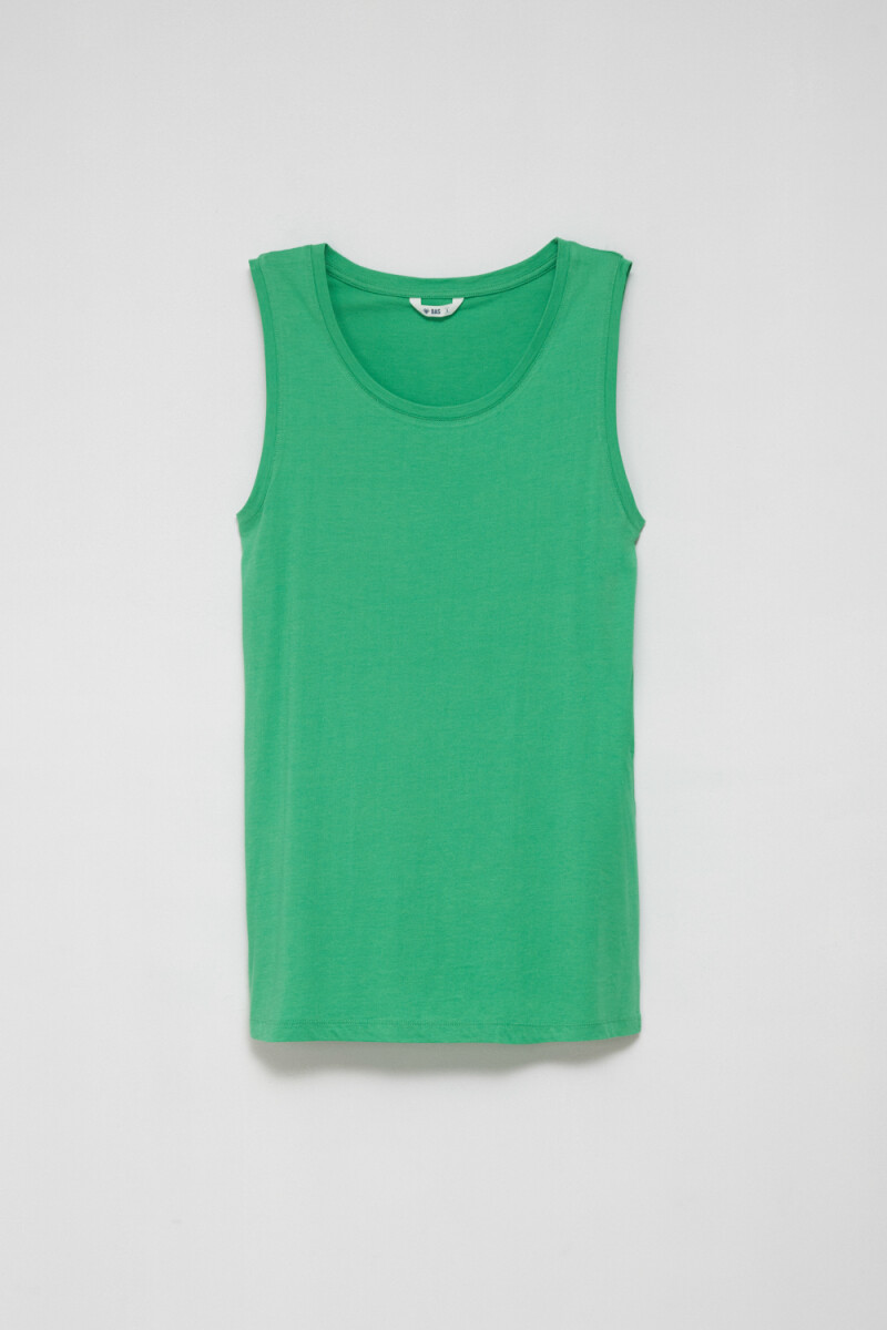 Musculosa sin mangas viscosa - Verde 