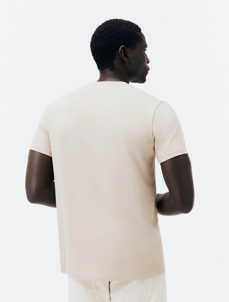 CAMISETA CON ESTAMPA MODELO REGULAR BEIGE