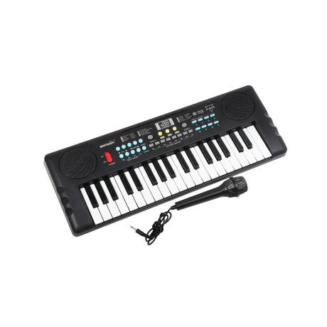 Teclado Órgano Musical infantil a Pila Con Micrófono Negro