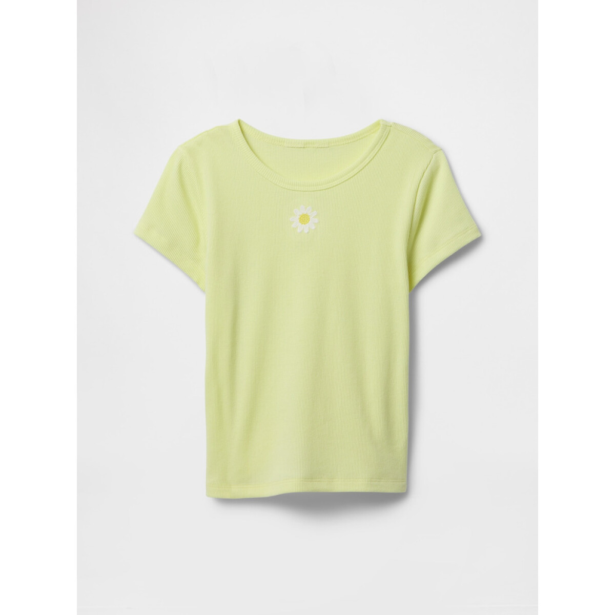 V-SS POINTELLE TEE - CITRON 