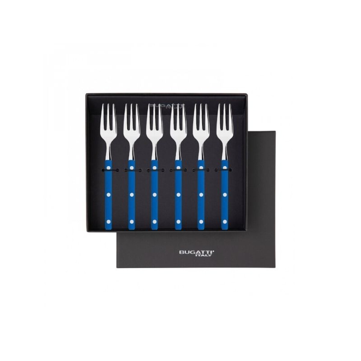 BUGATTI ALLEGRA 6PZ TENEDOR POSTRE GIFT BOX AZUL 