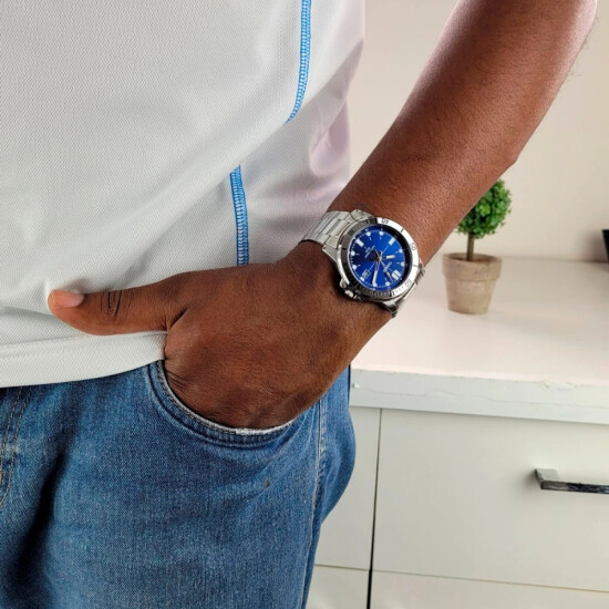 Reloj CASIO MTPVD01D-2BVUDF Cuero Azul Esfera 44mm 0