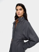 Vestido Midi Efecto Arrugado gris