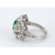 Anillo Platino Brillantes Y Esmeralda Anillo Platino Brillantes Y Esmeralda