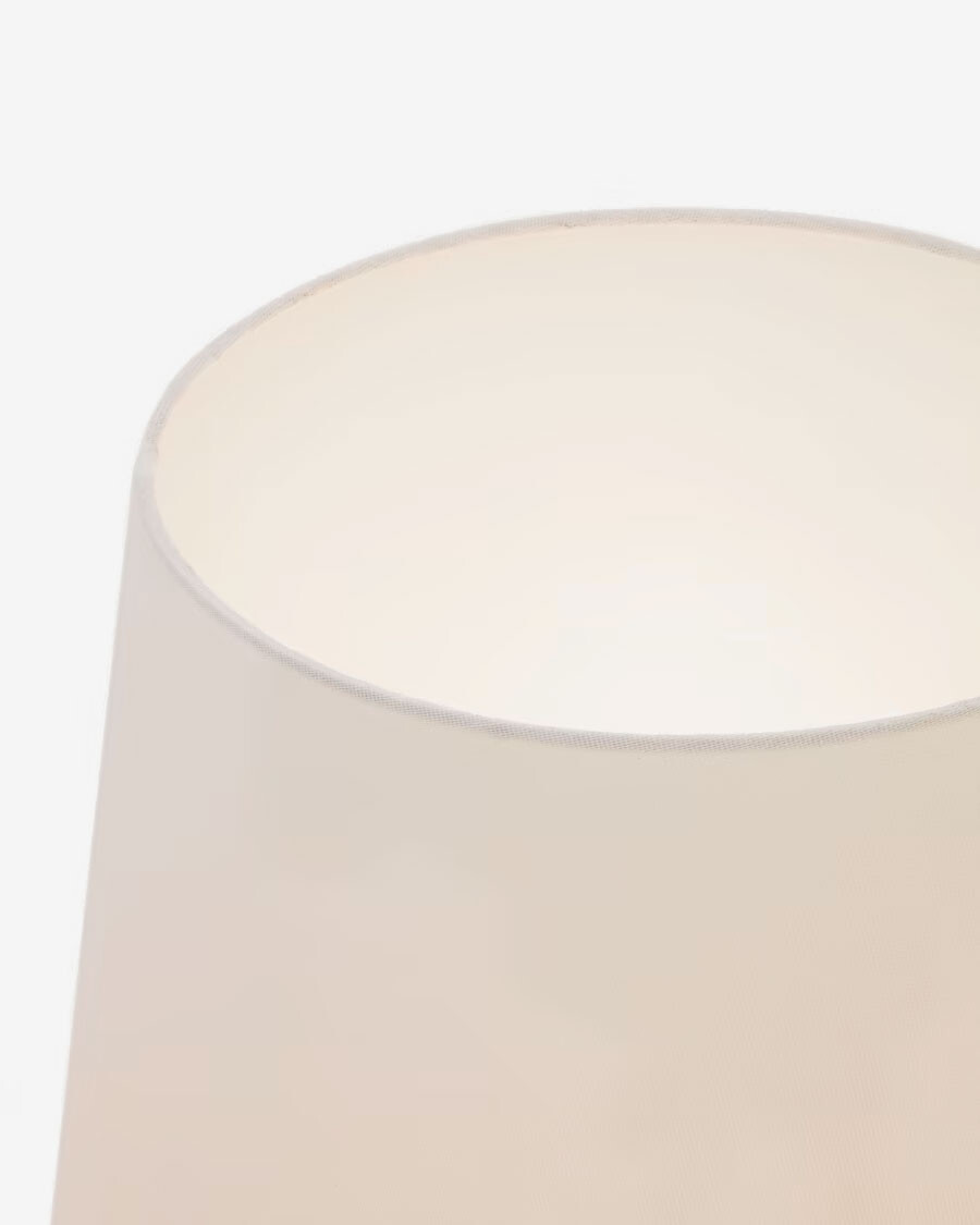 Lámpara de pie Marga de madera maciza con acabado natural con acabado natural