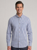 CAMISA MANGA LARGA A CUADROS CELESTE CAMISA MANGA LARGA A CUADROS CELESTE