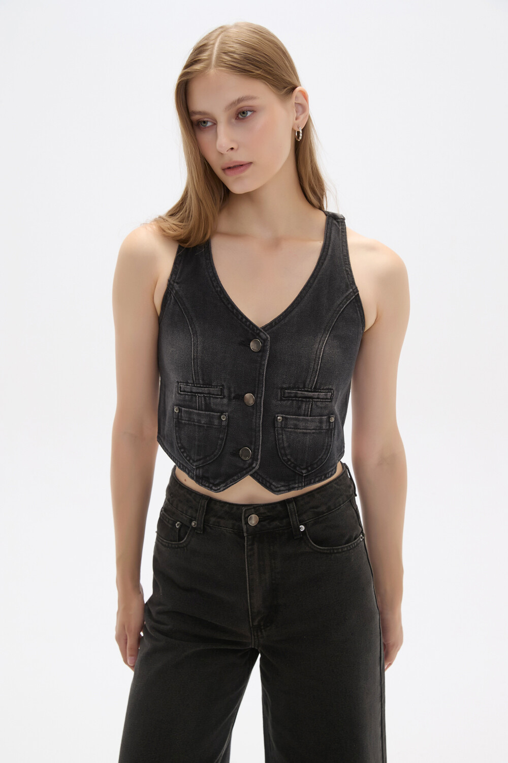 Chaleco Callista Gris Oscuro