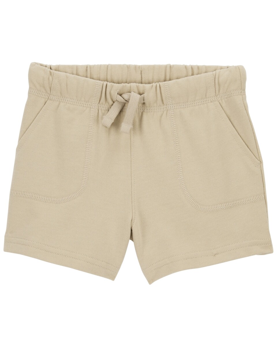 Short de algodón con cordón, khaki 