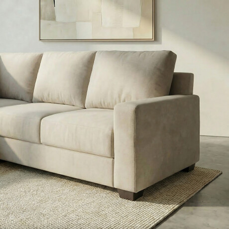 Rinconera Avero - Tela Microfibra - Chaise izquierdo Berlin 02 (Beige)
