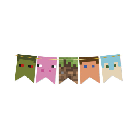 Cotillón Banderín Pixel Game 150 cm U