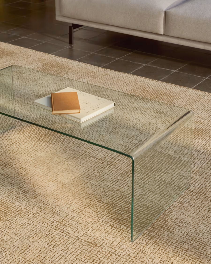 Mesa de centro Burano de cristal 110 x 50 cm Mesa de centro Burano de cristal 110 x 50 cm