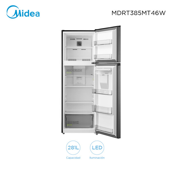 Heladera Inox 281L Midea MDRT385MTR46W Heladera Inox 281L Midea MDRT385MTR46W