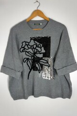 SWEATER C/VISCOSA RAW GRIS