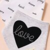 Set baberos bandana x3 Corazon love negro