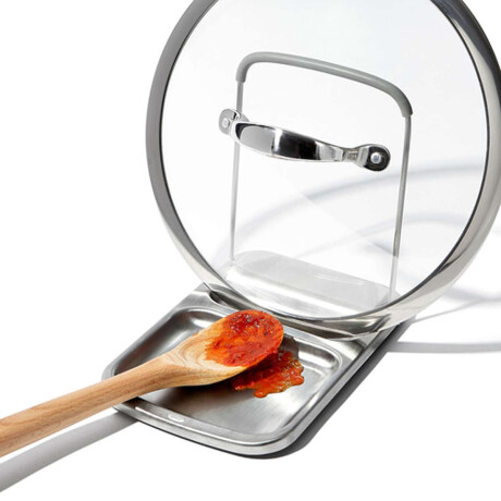 Oxo Gg Soporte Para Tapa Y Cuchara En Acero Inoxidable