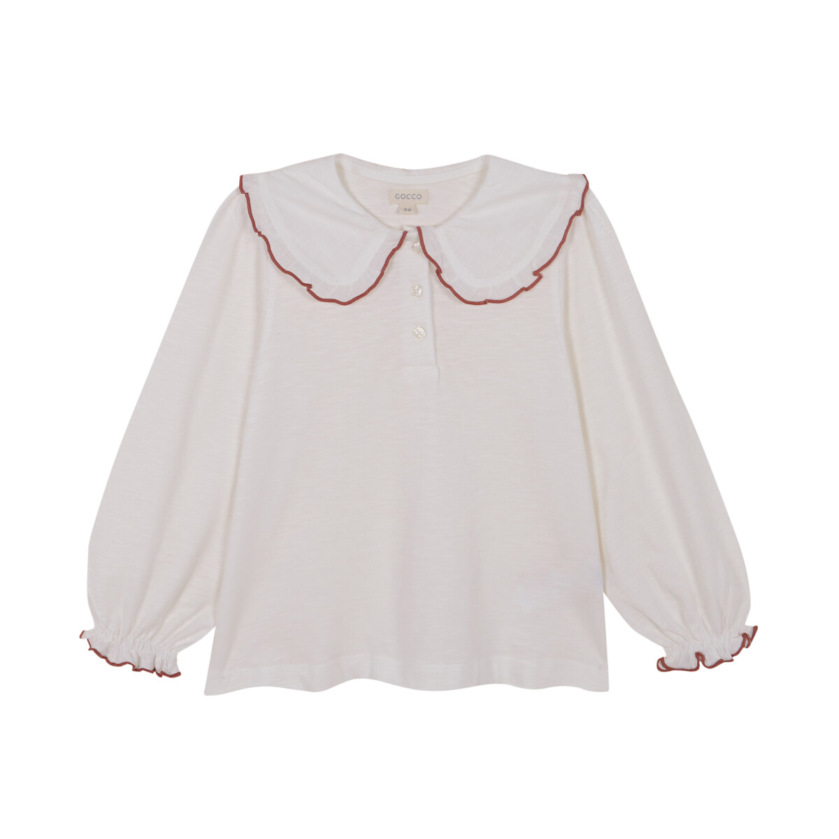 Camiseta Con Cuello C - Blanco Roto 