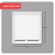Cortina roller blackout 80 x 200 cm BLANCO