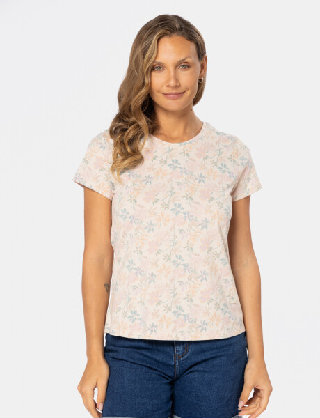 REMERA ESTAMPADA Beige