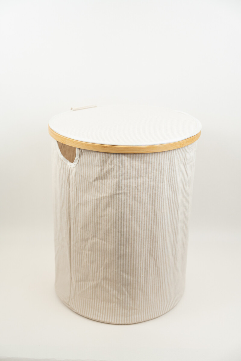 Cesto Solara A Rayas C/tapa - Estampado 1 