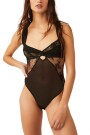 SHEER THINGS BODYSUIT Negro