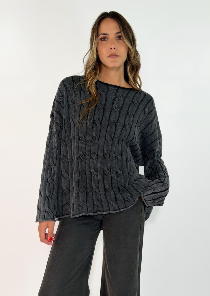 SWEATER FLORA - NEGRO 