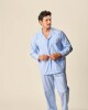 Pijama Algodón Pijama Algodón Celeste Rayas