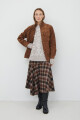 FALDA CUADROS MARRON
