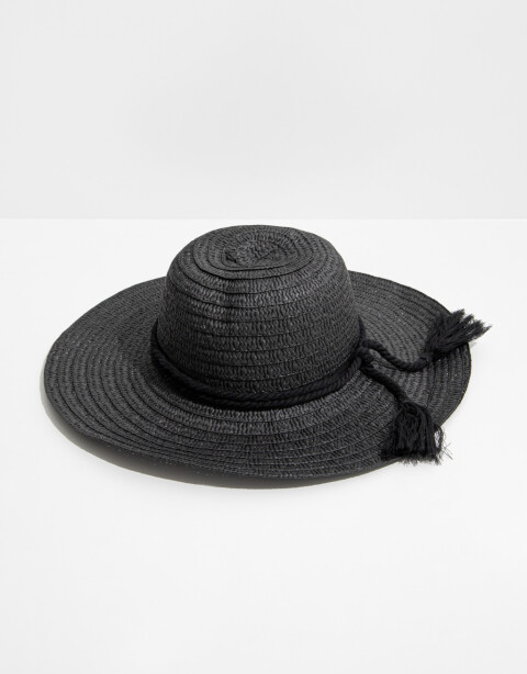 Sombreros Verano Sombreros Negro Con Cordon - Negro