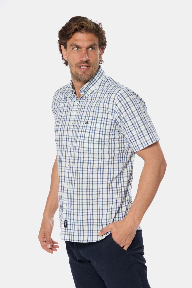CAMISA SPORT A CUADROS - Azul 