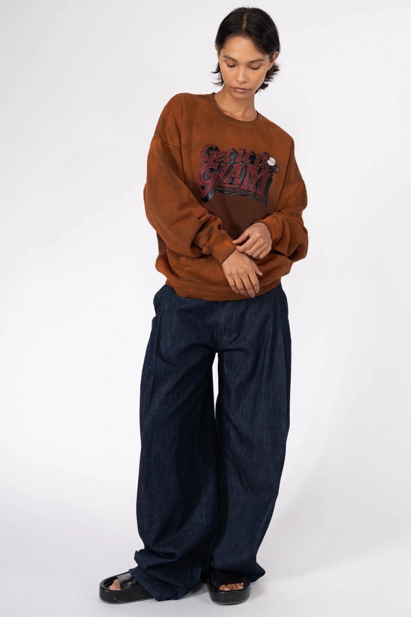 BUZO OVER BRIGHTER Marron