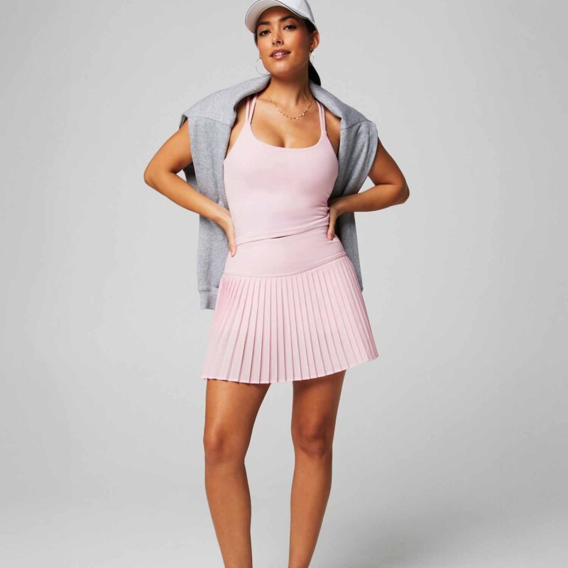 Falda Con Malla Hot Shot Pleated Skirt Classic Mini Mujer Soft Pink