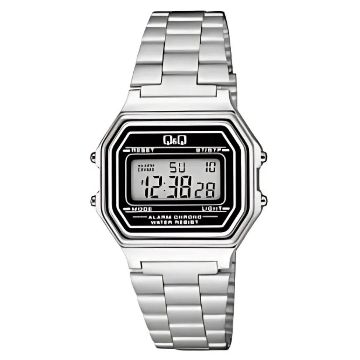 Reloj análogo Q&Q resistente al agua Caballero Plateado 