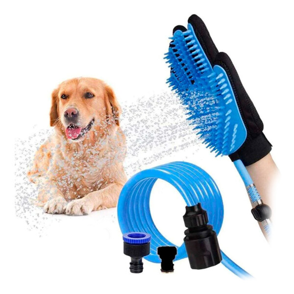 Guante Quita Pelo Cepillo Silicona Manguera Baño Mascota Guante Quita Pelo Cepillo Silicona Manguera Baño Mascota