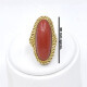 Anillo En Oro 18K Y Coral Anillo En Oro 18K Y Coral