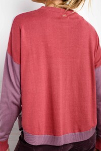 Sweater Color Block Rosa