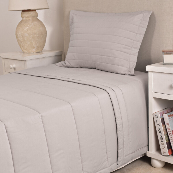 Edredón 200 Hilos 290x240 Col. Basic Gris Twin