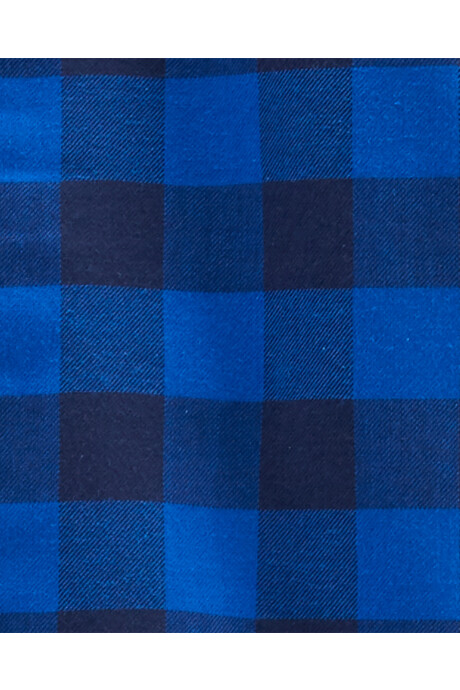 Set dos piezas pantalón y camisa diseño a cuadros de algodón Sin color