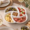 Copetinero de Porcelana Blanca 5 Divisiones 25,5 cm Copetinero de Porcelana Blanca 5 Divisiones 25,5 cm