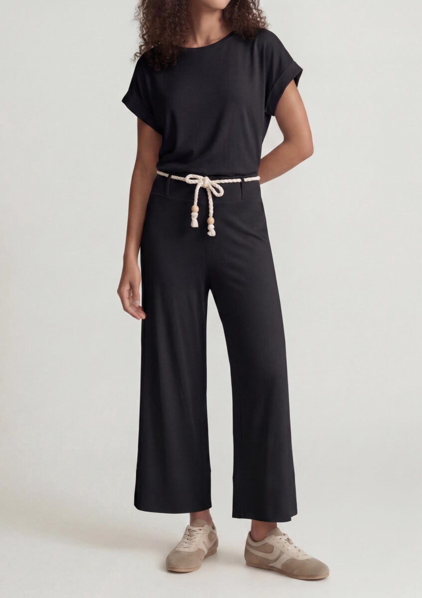 PANTALÓN ACANALADO - NEGRO 
