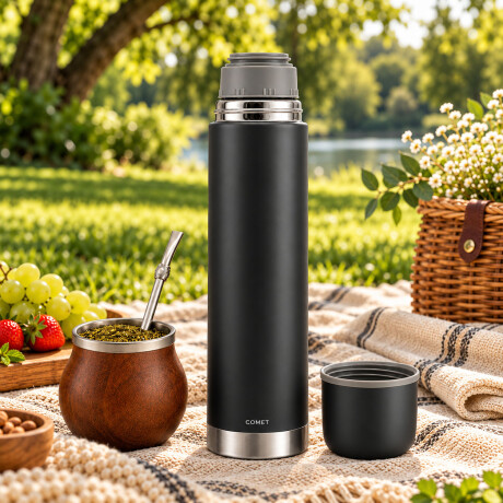 Termo Bala Acero Inoxidable 750Ml Mantiene Frío Calor Comet Negro