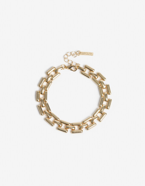 Pulseras Flexibles Metal Pulsera Flexible Metal Eslabones - Dorado