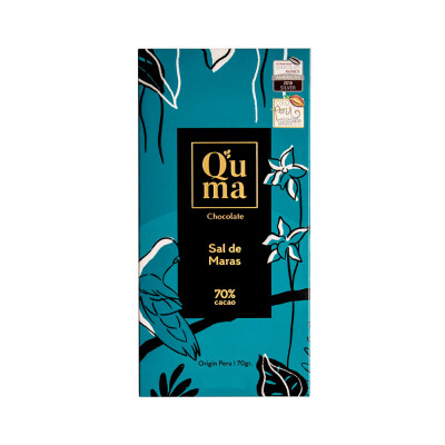Chocolate 70% cacao con sal de maras y almendras Quma Choco Sal De Maras Y Alm Quma